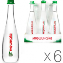 Вода мінеральна Моршинська слабогазована скло 6*0.5 л